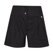 Liu Jo Jewel Button High Waist Shorts Black, Dam
