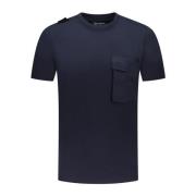 Ma.strum Blå Bomull T-shirt Mas8388M428Inknavy/1733 Blue, Herr