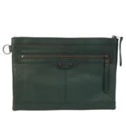 Balenciaga Vintage Pre-owned Laeder kuvertvskor Green, Dam