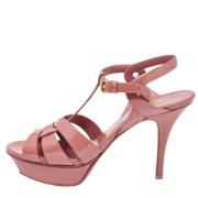 Yves Saint Laurent Vintage Pre-owned Laeder sandaler Pink, Dam