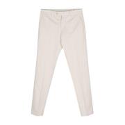 Borrelli Kräm Twill Weave Slim Fit Byxor Beige, Herr