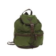 Prada Vintage Pre-owned Nylon ryggsckar Green, Dam