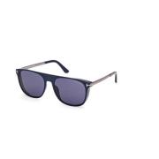 Tom Ford Blå Glänsande Solglasögon Modell Ft1105 Blue, Unisex