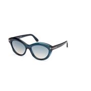 Tom Ford Blå Gradient Grön Solglasögon Ft1111 Blue, Unisex