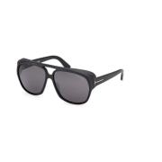 Tom Ford Matt Svart Rök Solglasögon Ft1103 Black, Unisex