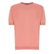 John Smedley Korallrosa Crew Neck T-shirt Pink, Herr