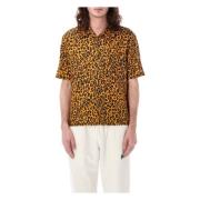 Palm Angels Cheetah Bowling Skjorta Multicolor, Herr