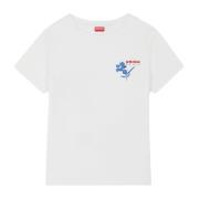 Kenzo Ritade Blommor T-shirt White, Dam