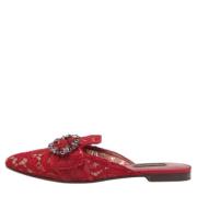 Dolce & Gabbana Pre-owned Pre-owned Tyg mules Red, Dam