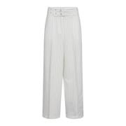 Co'Couture Pinstripe Wide Leg Pants White White, Dam