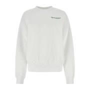 Sporty & Rich Klassisk Vit Bomulls Sweatshirt White, Dam