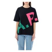 A.p.c. Lisandre T-shirt Svart Multifärgad Black, Dam
