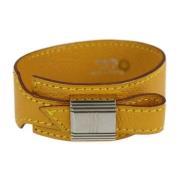 Hermès Vintage Pre-owned Laeder armband Yellow, Dam