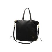 Prada Vintage Pre-owned Nylon handvskor Black, Dam