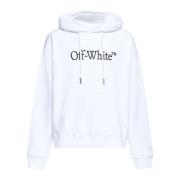 Off White Big Bookish Hoodie White, Herr