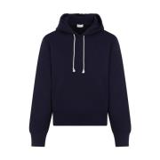 Saint Laurent Cotton Hoodie Blue, Herr