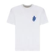 JW Anderson Ankare Patch Vit Bomull T-shirt White, Herr