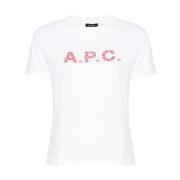 A.p.c. Chelsea Tab T-Shirt White, Dam