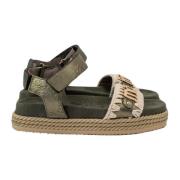 Mou Rope Sandal med Bakrem Green, Dam