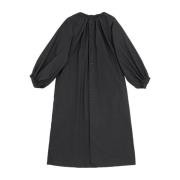 MM6 Maison Margiela Puff-Sleeve A-Line Midi Klänning Black, Dam