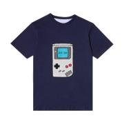 Lc23 Gameboy Broderad T-shirt Blue, Dam