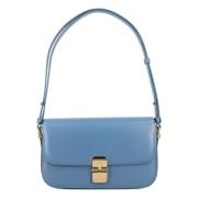 A.p.c. Grace Baguette Läderhandväska Ocean Blue, Dam