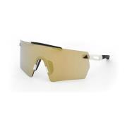 Adidas Matte White/Brown Sunglasses Sp0102 Multicolor, Unisex