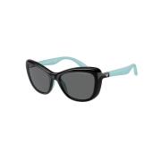 Emporio Armani Stiliga solglasögon med mörkgrå linser Black, Dam