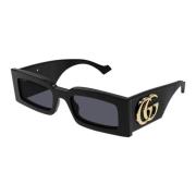 Gucci Rektangulära solglasögon Trendy Urban Poetiskt Hantverk Black, U...