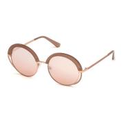 Guess Roséguld solglasögon med rosa linser Pink, Dam