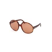 Tom Ford Claude-02-52E Solglasögon Brun Havana Brown, Dam