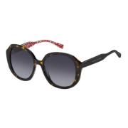 Tommy Hilfiger Stiliga solglasögon med mörkgrå linser Brown, Dam