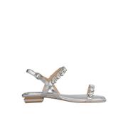 Alma EN Pena Platt sandal med strassband Gray, Dam