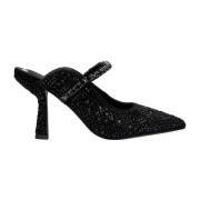 ALMA EN PENA Elegant Slingback Sko med Strass Detalj Black, Dam