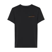 RRD Svart Casual T-shirt med Kontrastfickkant och Silikonlogotyp Black...