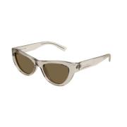 Saint Laurent Beige Brown Solglasögon SL 676 Beige, Dam