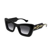 Gucci Svart Grå Solglasögon Gg1552S 001 Black, Dam