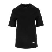 Jil Sander Klassisk Svart Bomull T-shirt Black, Dam