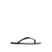 By Malene Birger Läderhjärtdetalj Flip-Flops Black, Dam