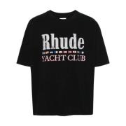 Rhude Flag Cotton T-shirt Black, Herr