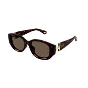 Chloé Havana Brown Solglasögon Brown, Unisex