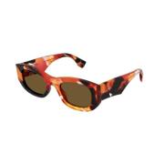 Gucci Orange Brun Solglasögon Gg1627S Modell Multicolor, Unisex