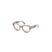 Max Mara Beige Horn Brown Mirror Solglasögon Beige, Unisex