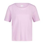 Riani Viskosblandning T-shirt Löst Passform Rund Hals Pink, Dam