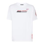 Balmain T-shirt med Racing print White, Herr