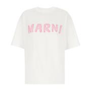 Marni Casual Bomull T-shirt White, Dam