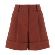 See by Chloé Stretch Bomullsblandning Brun Shorts Brown, Dam