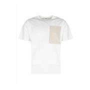 Xagon Man Avslappnad Rund Hals Ficka T-Shirt White, Herr