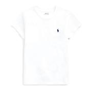 Ralph Lauren Broderad Pony Bomull T-shirt White, Dam