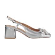 Alma EN Pena Kristall Square Toe Heeled Shoes Gray, Dam